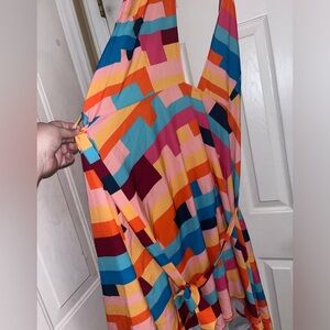 EUC Deep V-Neck Backless Dress 4X